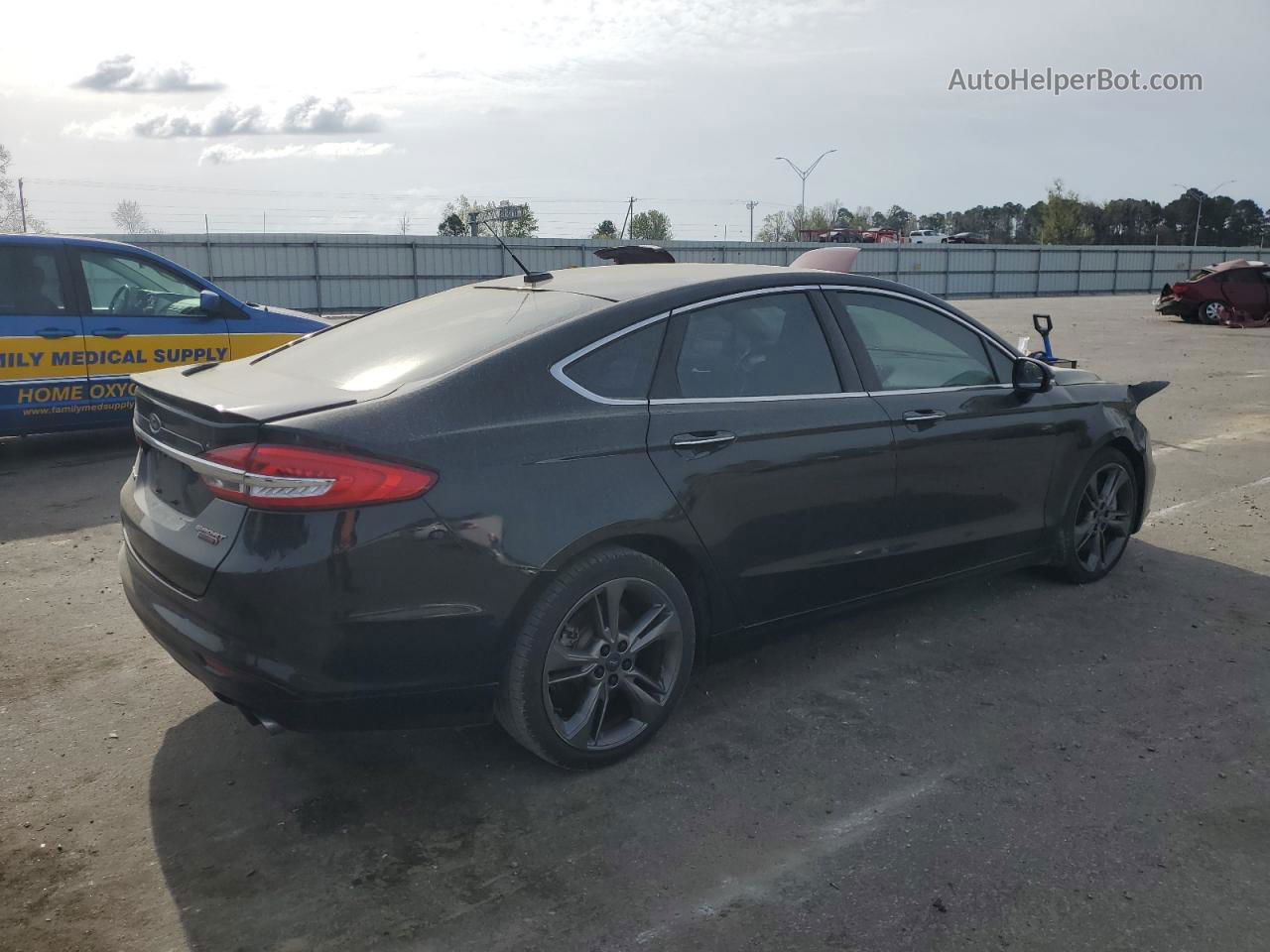 2017 Ford Fusion Sport Black vin: 3FA6P0VP7HR212696