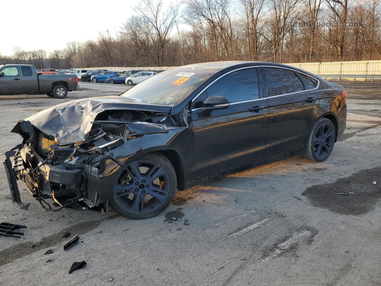 2017 Ford Fusion Sport Black vin: 3FA6P0VP8HR333849