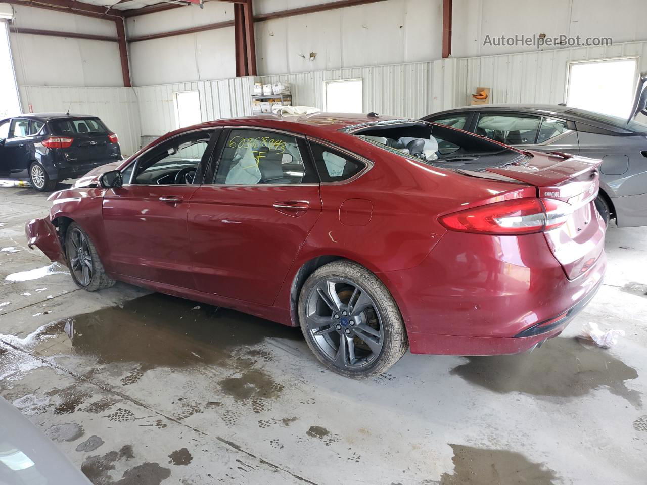 2017 Ford Fusion Sport Burgundy vin: 3FA6P0VP9HR120862