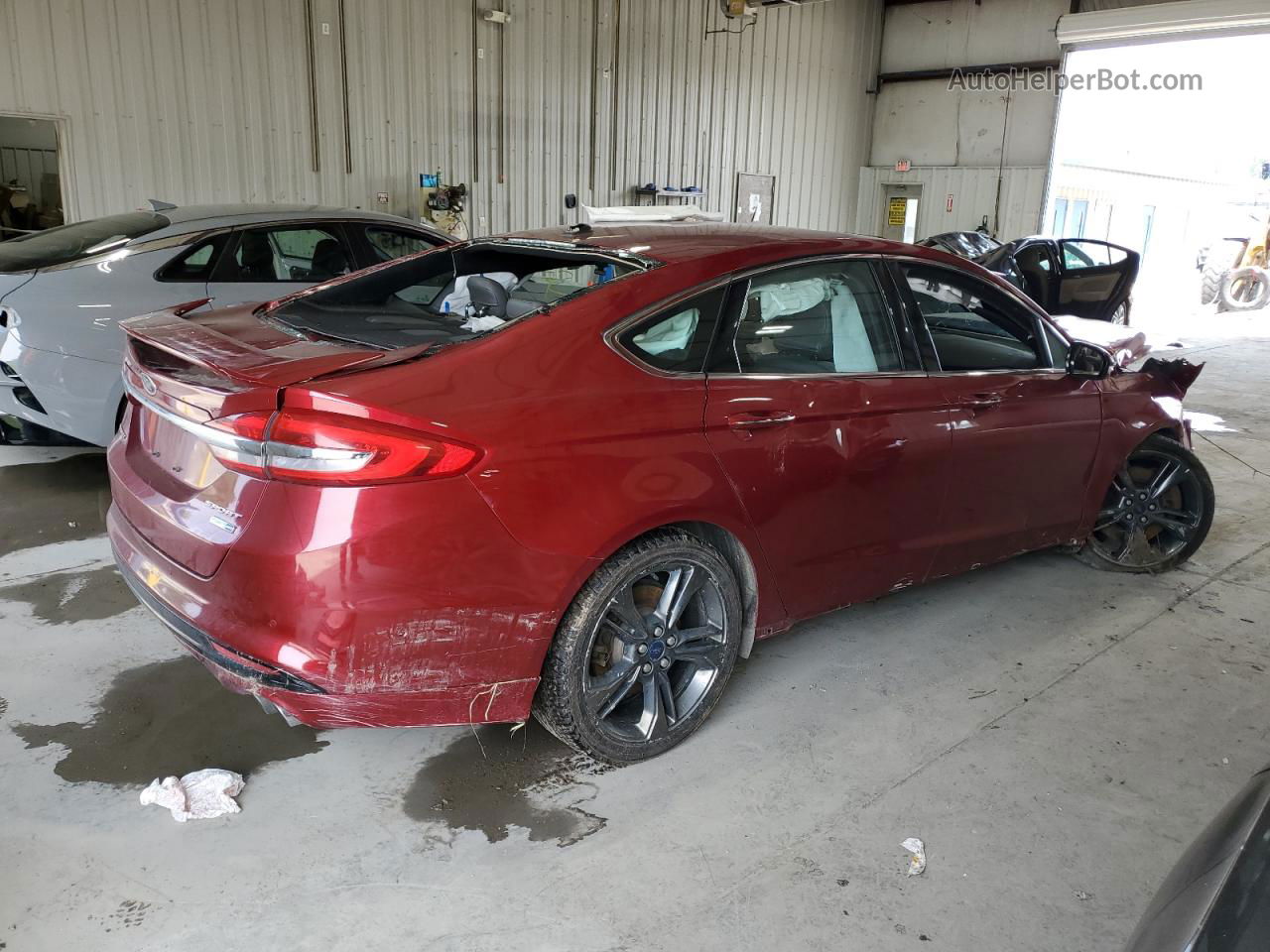 2017 Ford Fusion Sport Burgundy vin: 3FA6P0VP9HR120862