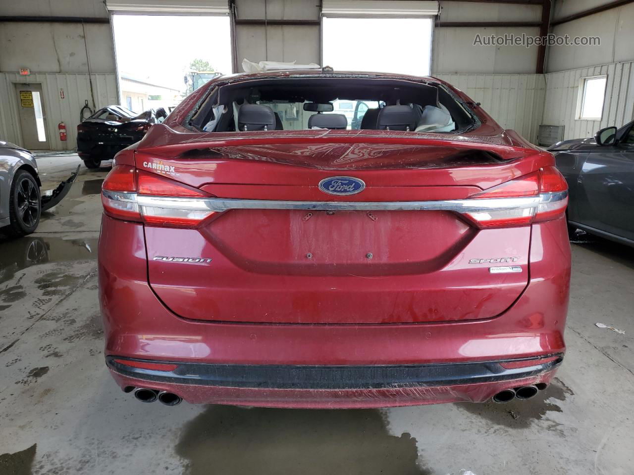 2017 Ford Fusion Sport Burgundy vin: 3FA6P0VP9HR120862