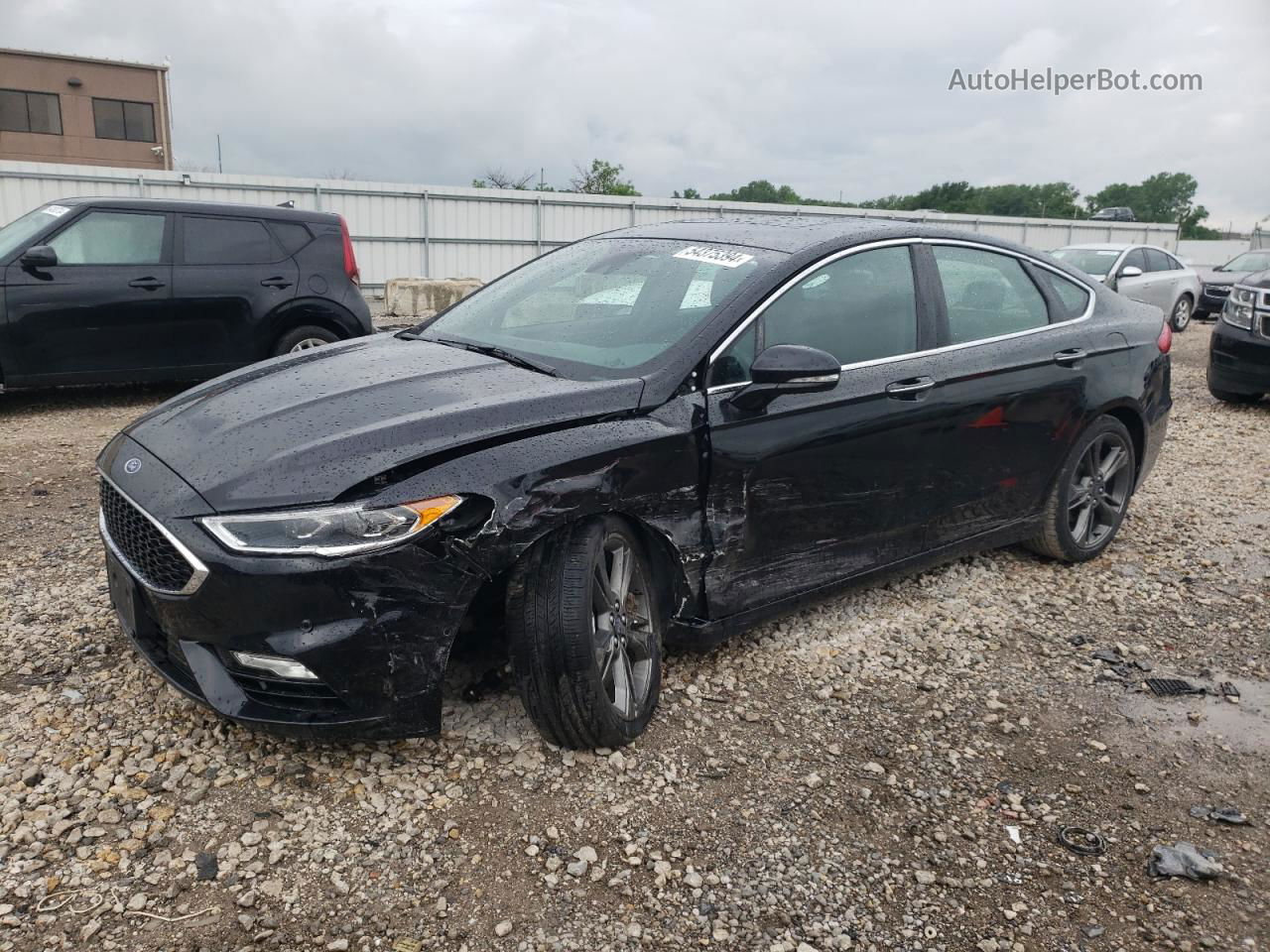 2019 Ford Fusion Sport Black vin: 3FA6P0VP9KR171883