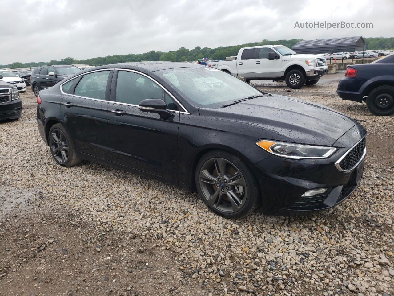 2019 Ford Fusion Sport Black vin: 3FA6P0VP9KR171883