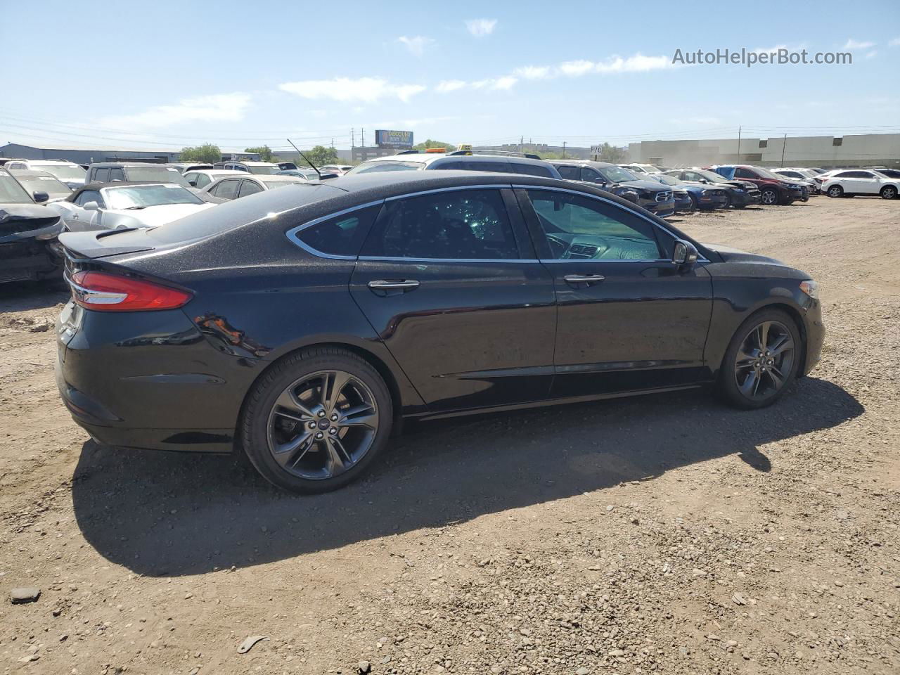 2017 Ford Fusion Sport Black vin: 3FA6P0VPXHR157967