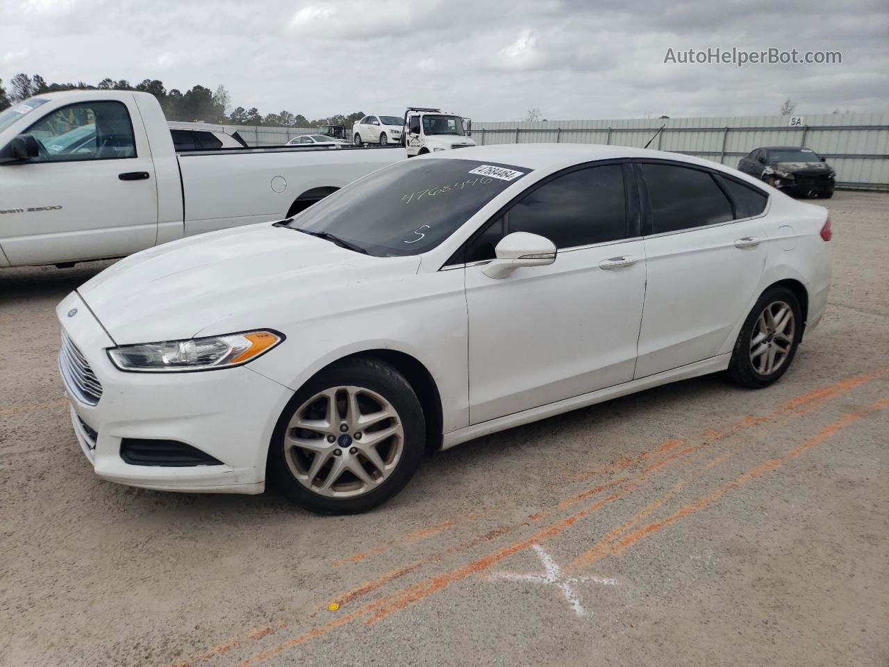 2016 Ford Fusion Se White vin: 3FA6P0HD9GR109716