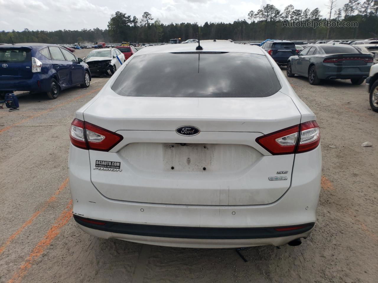 2016 Ford Fusion Se White vin: 3FA6P0HD9GR109716