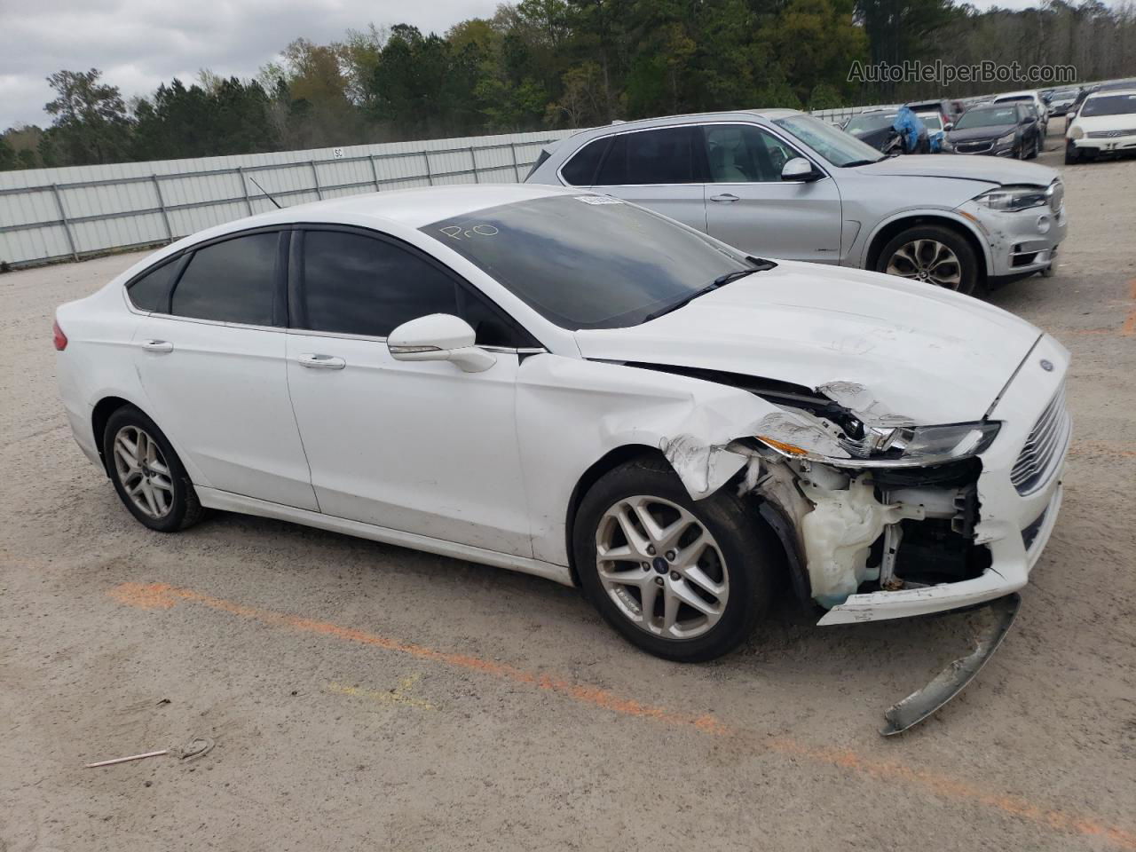 2016 Ford Fusion Se White vin: 3FA6P0HD9GR109716