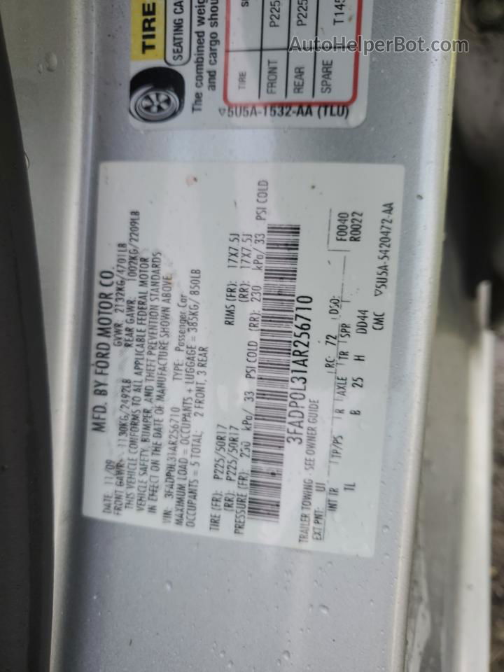 2010 Ford Fusion Hybrid Silver vin: 3FADP0L31AR256710