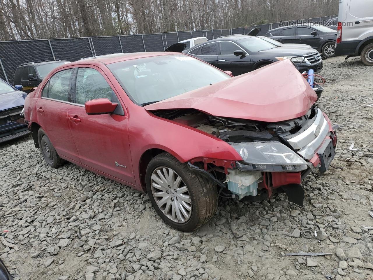 2012 Ford Fusion Hybrid Red vin: 3FADP0L31CR222558