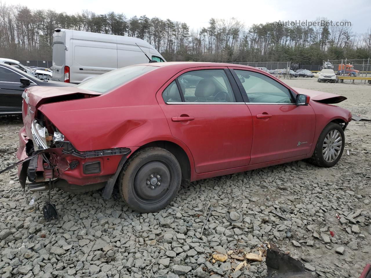 2012 Ford Fusion Hybrid Red vin: 3FADP0L31CR222558