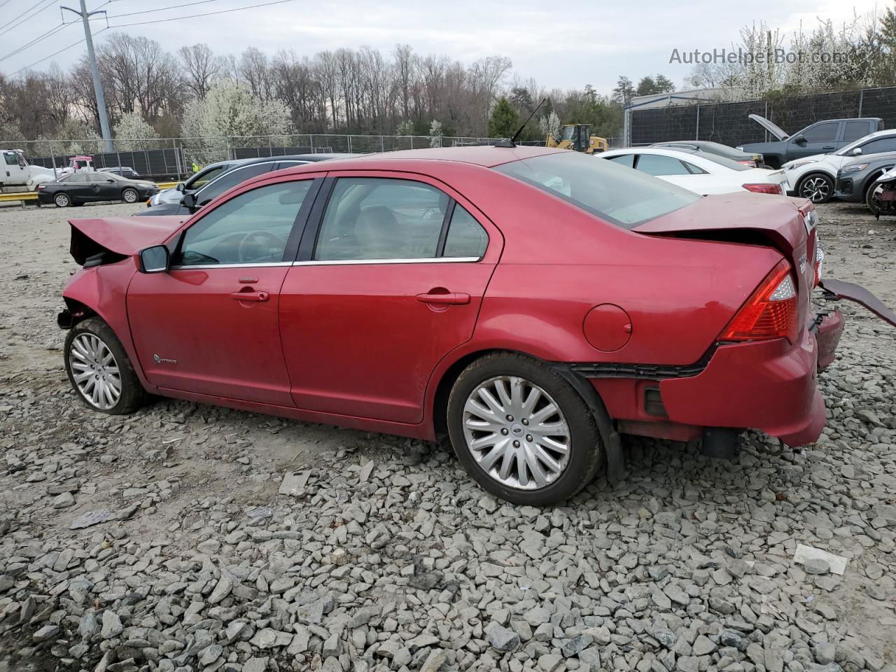 2012 Ford Fusion Hybrid Red vin: 3FADP0L31CR222558