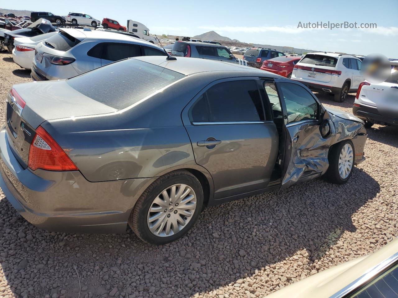 2012 Ford Fusion Hybrid Charcoal vin: 3FADP0L32CR327691