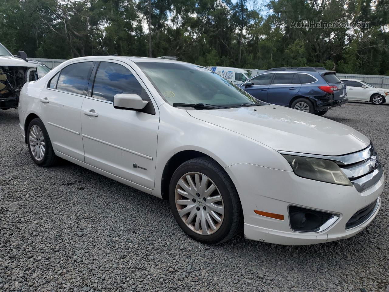 2010 Ford Fusion Hybrid White vin: 3FADP0L33AR104699