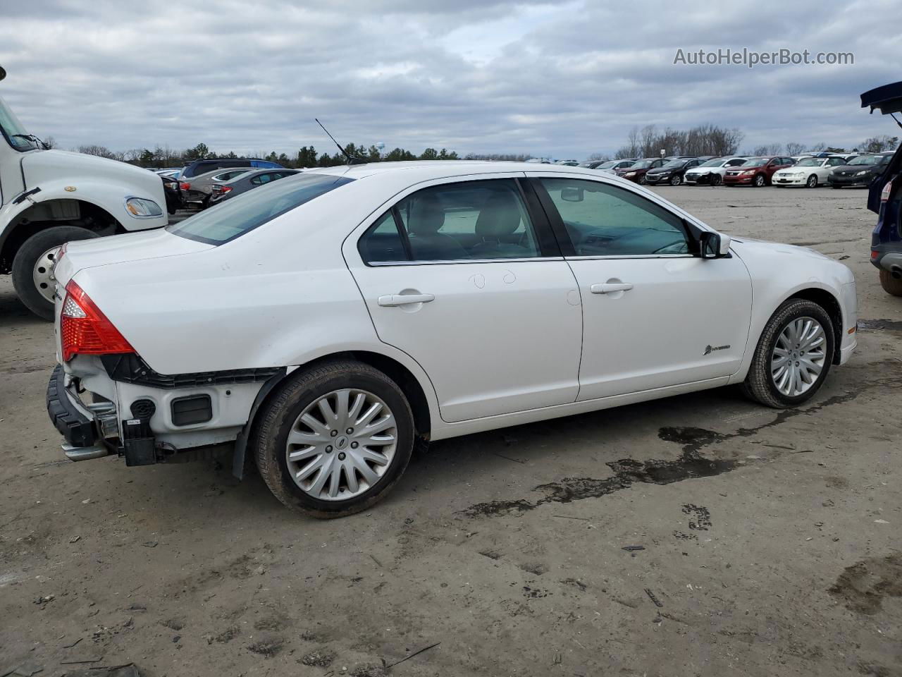 2012 Ford Fusion Hybrid White vin: 3FADP0L34CR229214