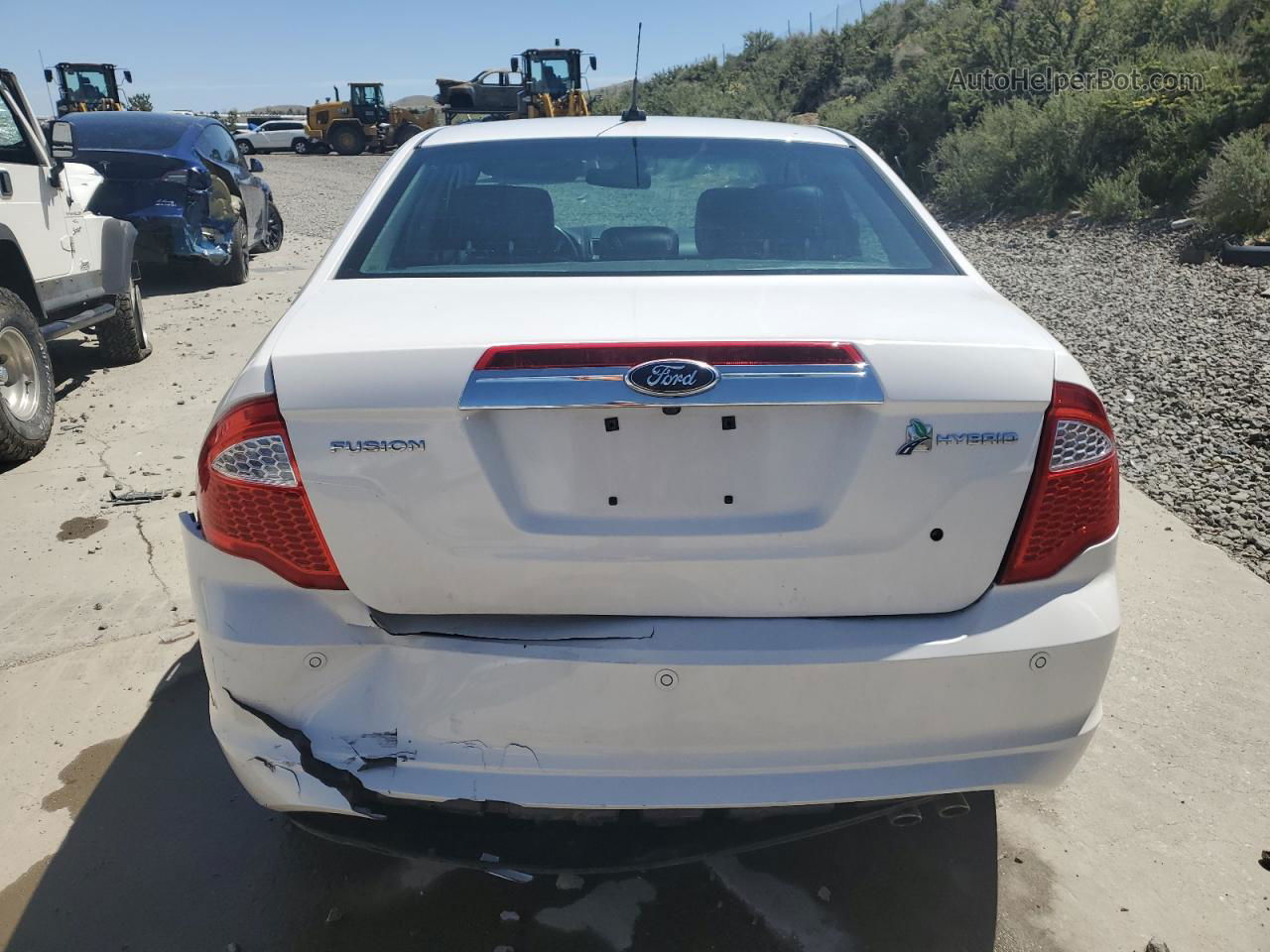 2012 Ford Fusion Hybrid White vin: 3FADP0L3XCR438991