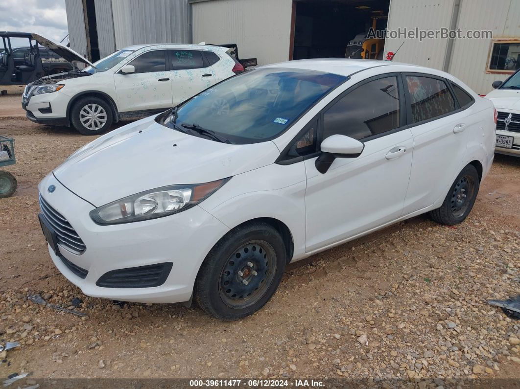 2015 Ford Fiesta S White vin: 3FADP4AJ0FM121019