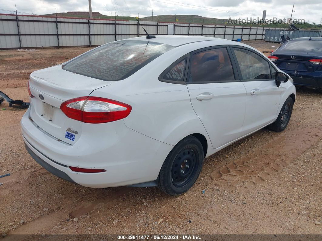 2015 Ford Fiesta S White vin: 3FADP4AJ0FM121019