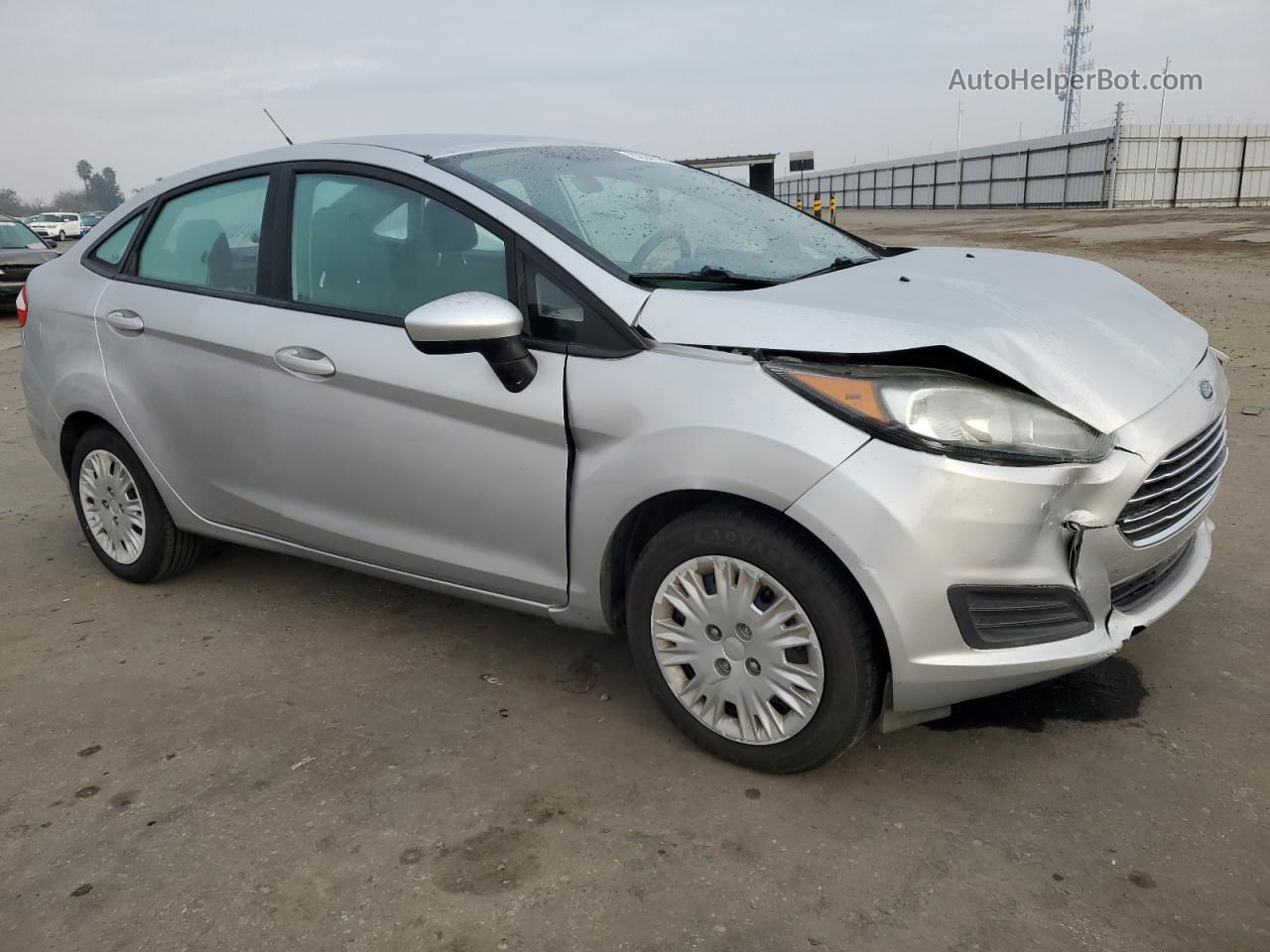 2017 Ford Fiesta S Silver vin: 3FADP4AJ0HM102635