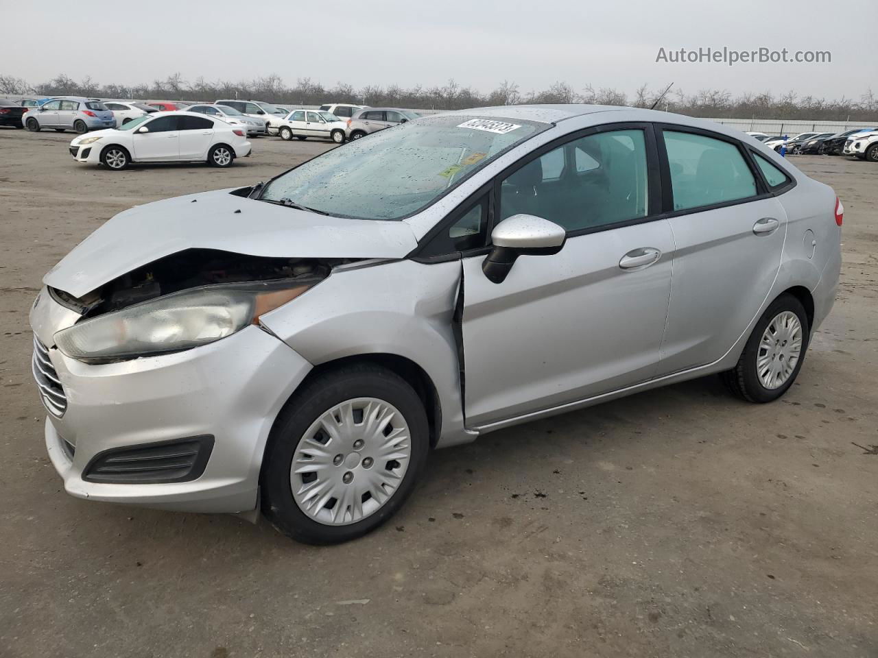 2017 Ford Fiesta S Silver vin: 3FADP4AJ0HM102635