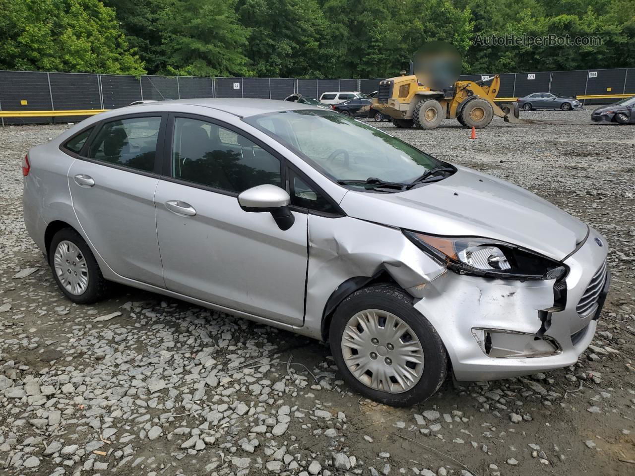 2017 Ford Fiesta S Silver vin: 3FADP4AJ0HM123310