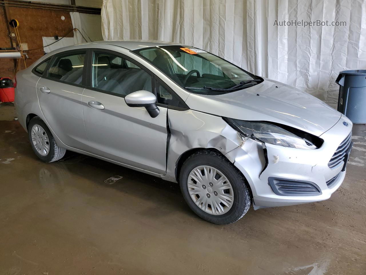 2017 Ford Fiesta S Silver vin: 3FADP4AJ0HM166433