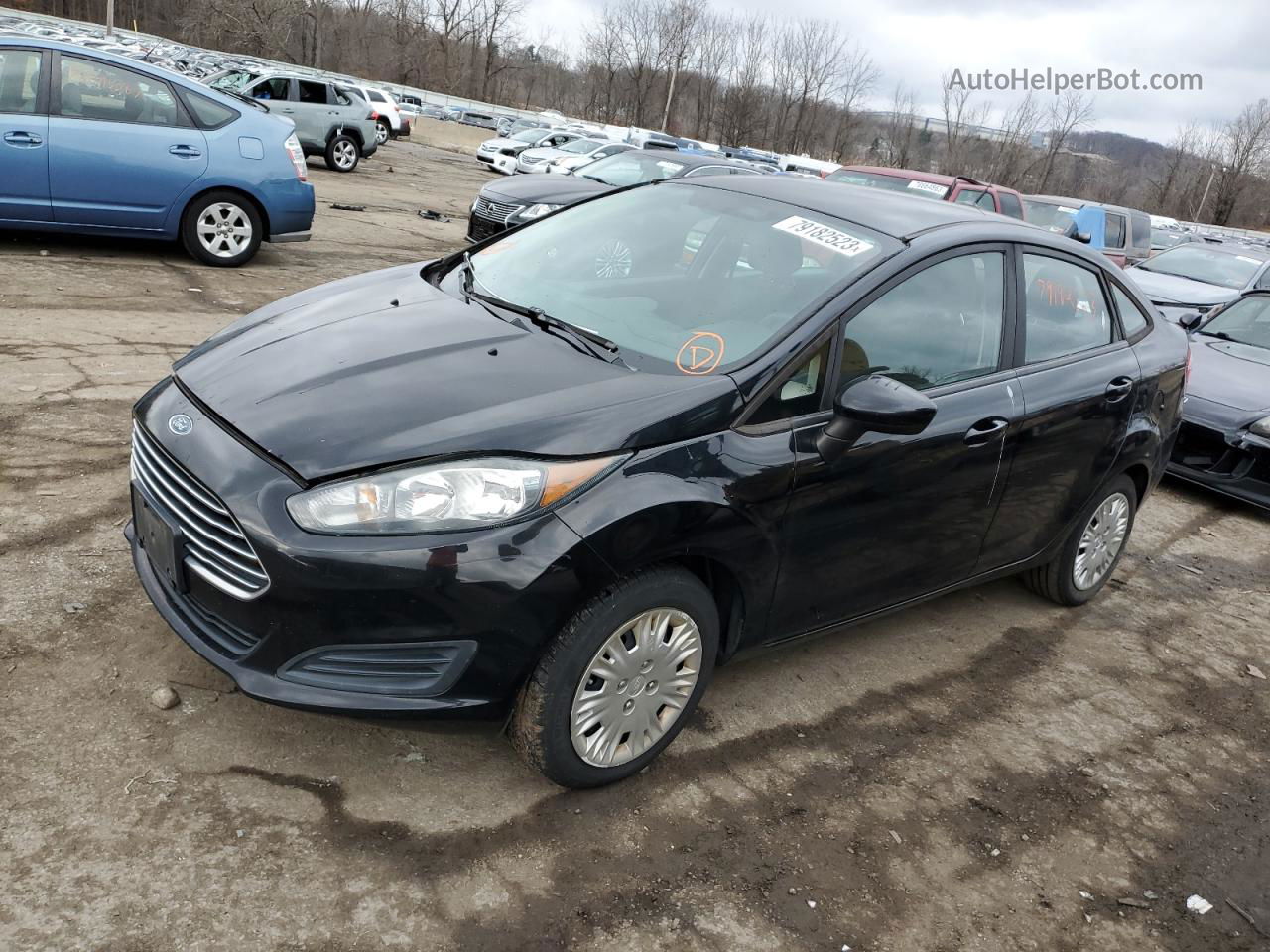 2016 Ford Fiesta S Black vin: 3FADP4AJ1GM120043