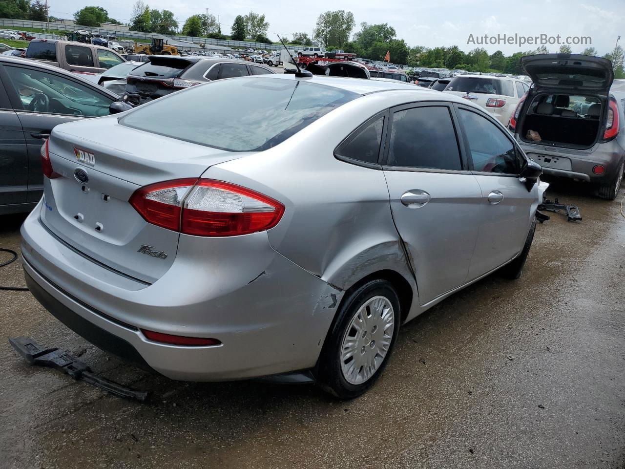 2017 Ford Fiesta S Silver vin: 3FADP4AJ1HM135093