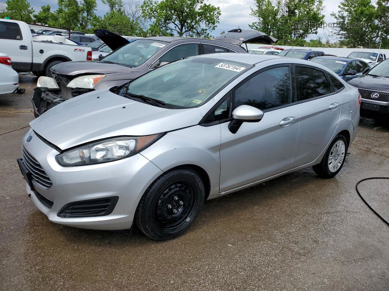 2017 Ford Fiesta S Silver vin: 3FADP4AJ1HM135093