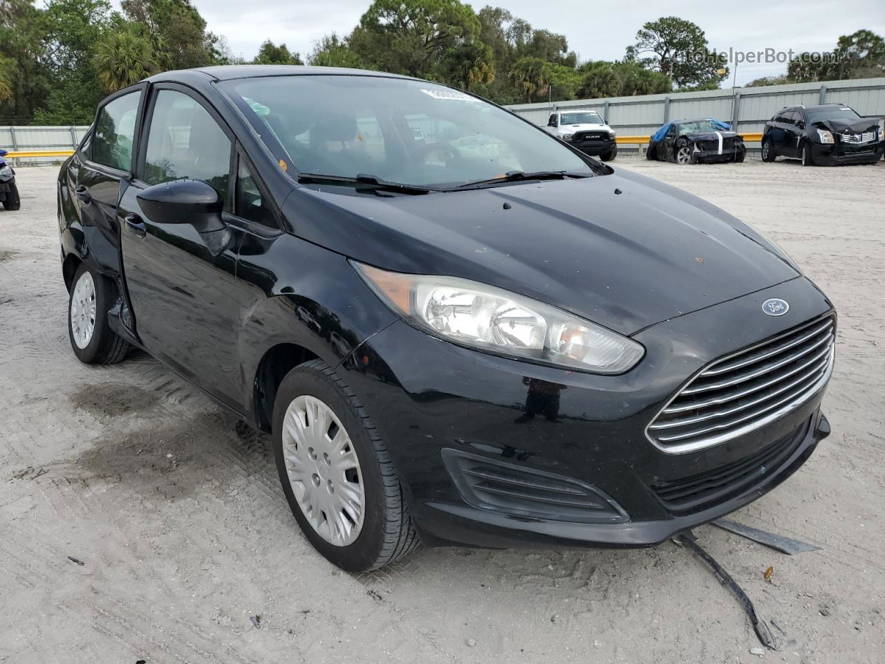 2017 Ford Fiesta S Black vin: 3FADP4AJ1HM144442