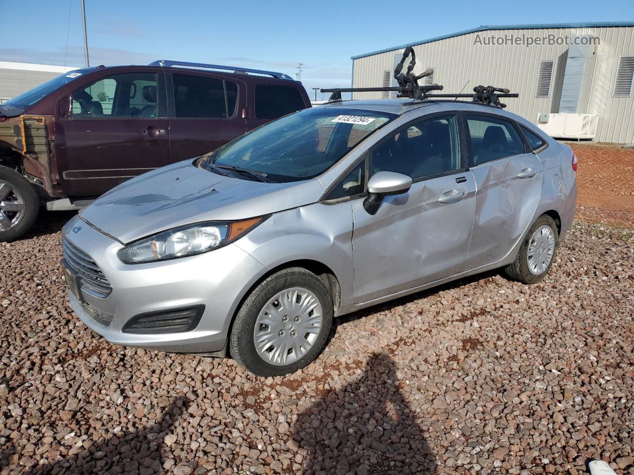 2017 Ford Fiesta S Silver vin: 3FADP4AJ1HM163346