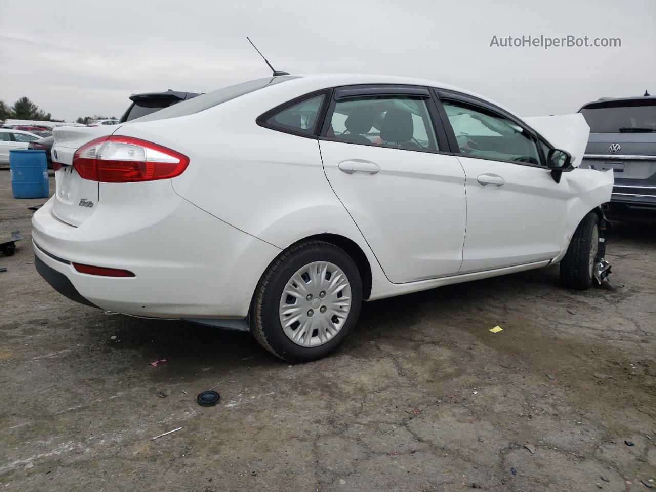 2019 Ford Fiesta S White vin: 3FADP4AJ1KM125574