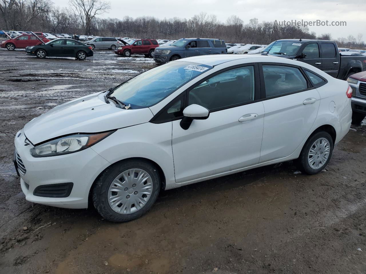 2015 Ford Fiesta S White vin: 3FADP4AJ2FM157987