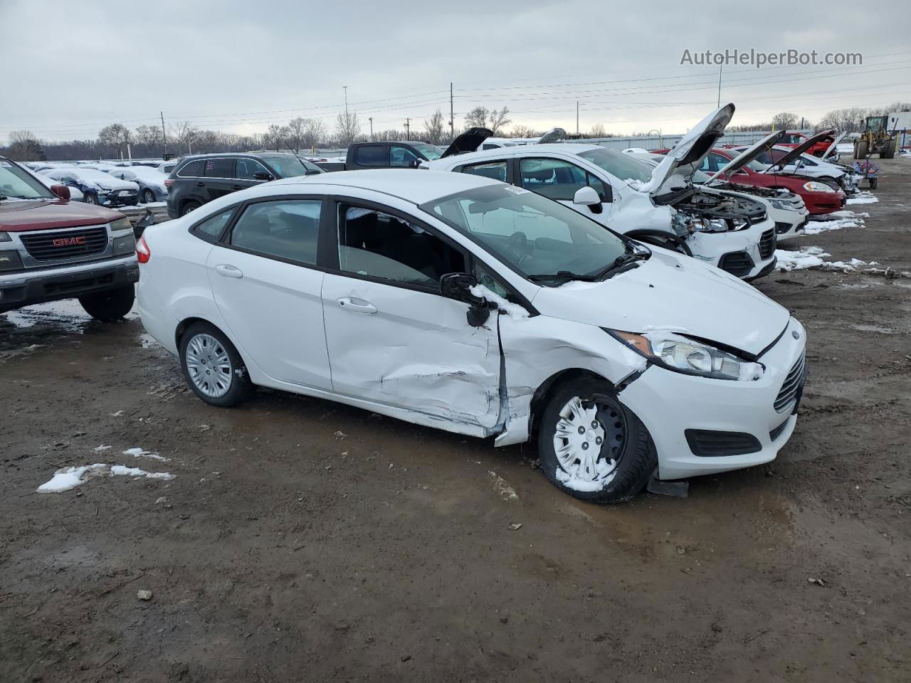 2015 Ford Fiesta S White vin: 3FADP4AJ2FM157987