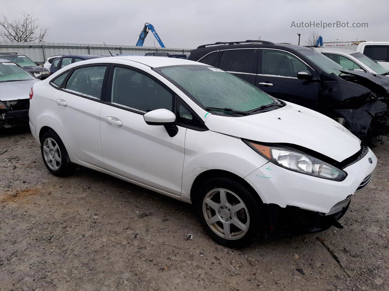 2016 Ford Fiesta S White vin: 3FADP4AJ2GM208583