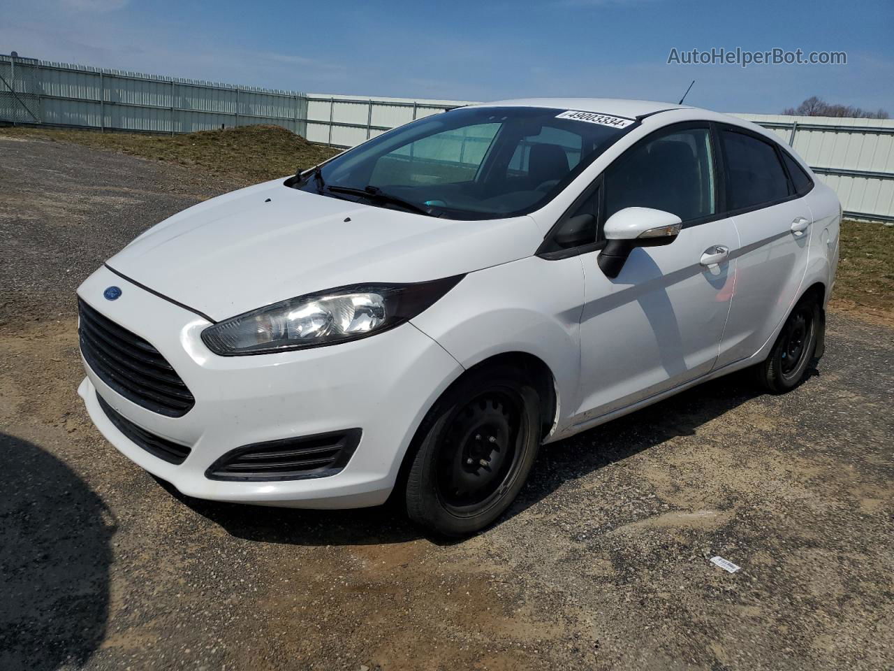 2015 Ford Fiesta S White vin: 3FADP4AJ3FM175544