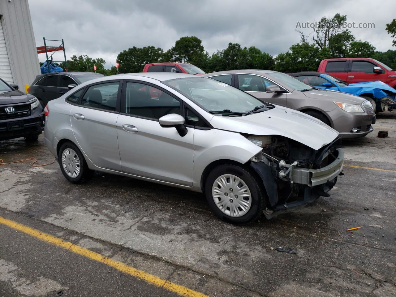 2015 Ford Fiesta S Silver vin: 3FADP4AJ3FM221650