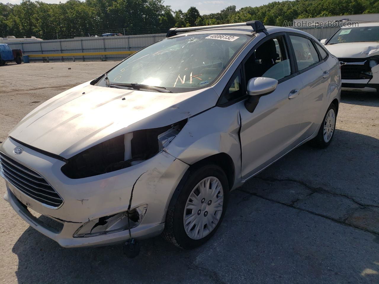 2017 Ford Fiesta S Silver vin: 3FADP4AJ3HM112589