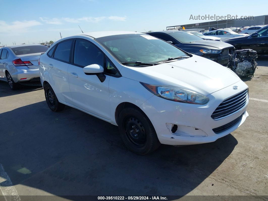 2019 Ford Fiesta S White vin: 3FADP4AJ3KM128900