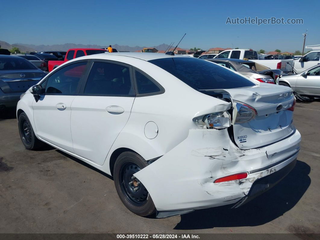 2019 Ford Fiesta S White vin: 3FADP4AJ3KM128900