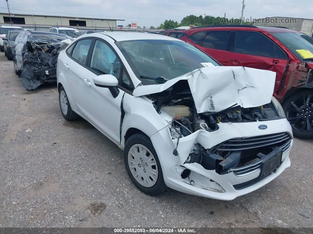 2016 Ford Fiesta S White vin: 3FADP4AJ4GM119663