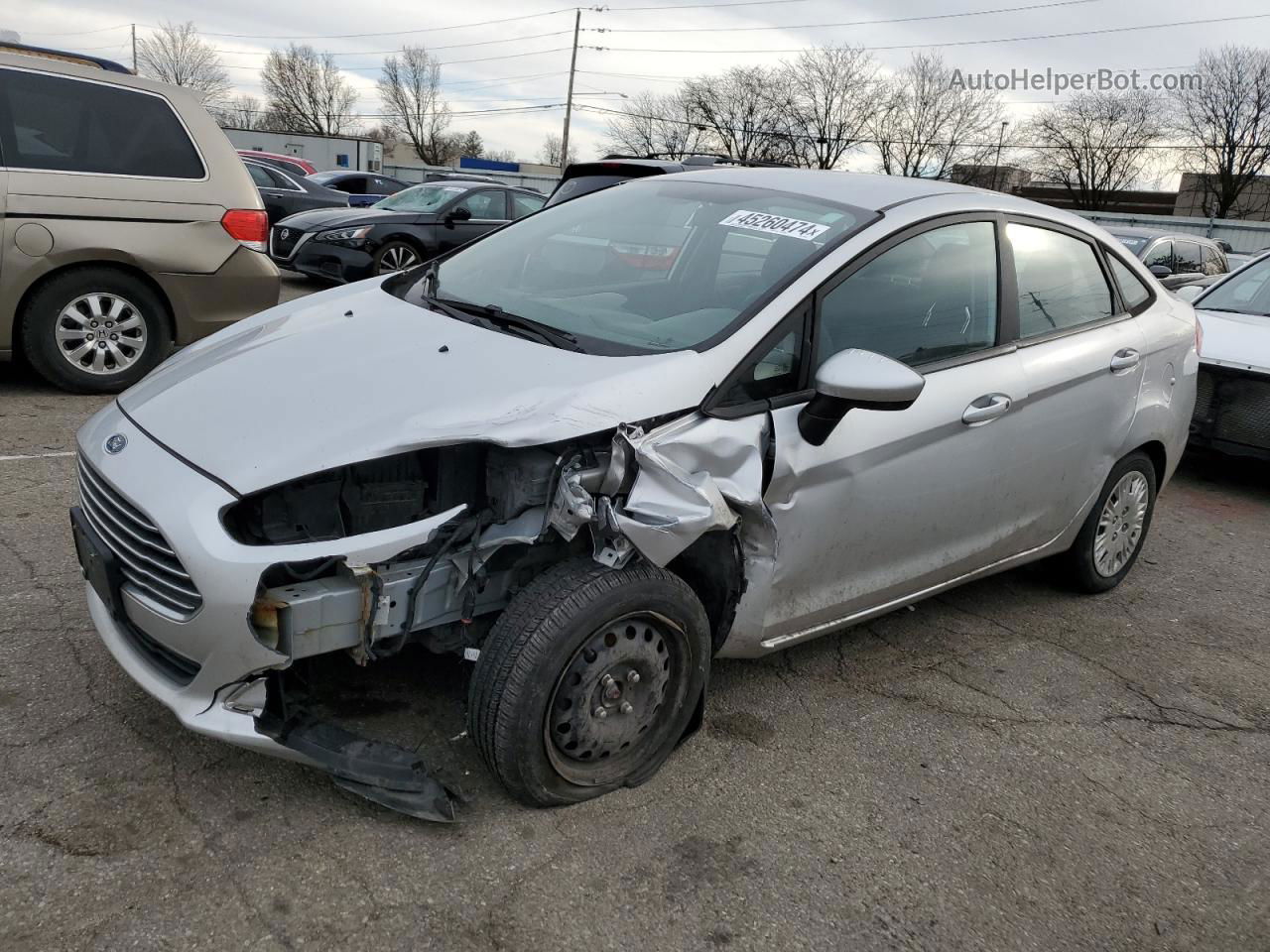 2017 Ford Fiesta S Silver vin: 3FADP4AJ4HM132642