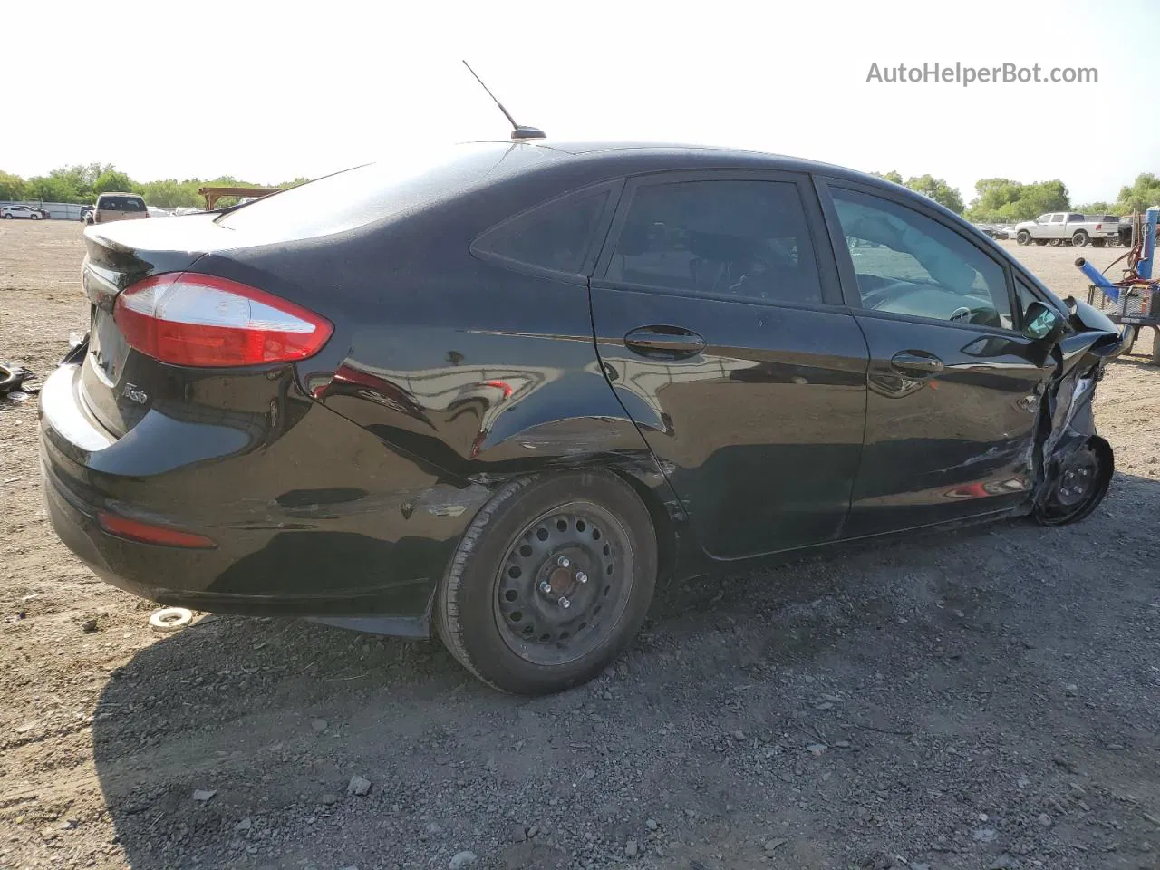 2017 Ford Fiesta S Черный vin: 3FADP4AJ4HM137534