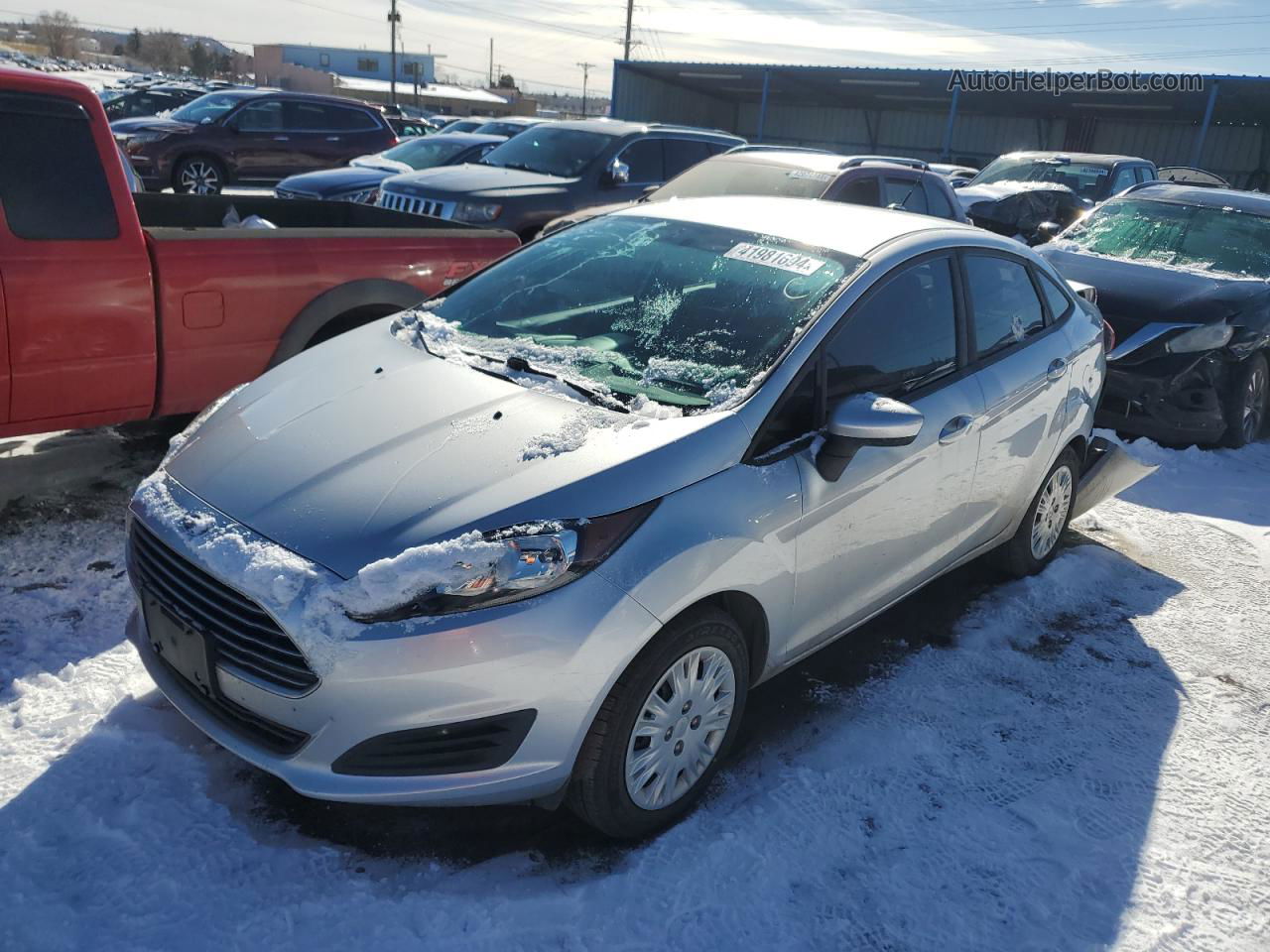 2019 Ford Fiesta S Silver vin: 3FADP4AJ4KM112012