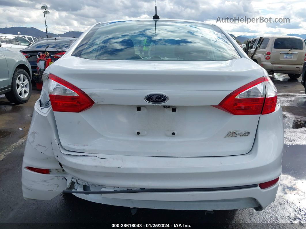 2019 Ford Fiesta S White vin: 3FADP4AJ4KM117064