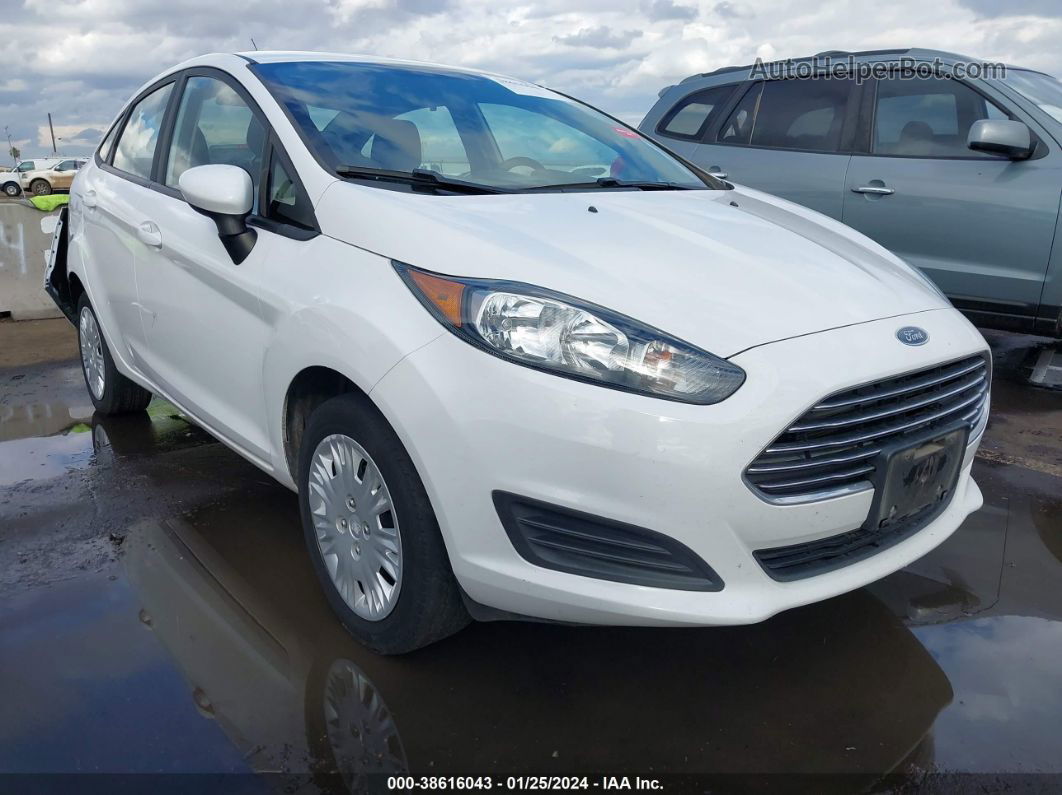 2019 Ford Fiesta S White vin: 3FADP4AJ4KM117064