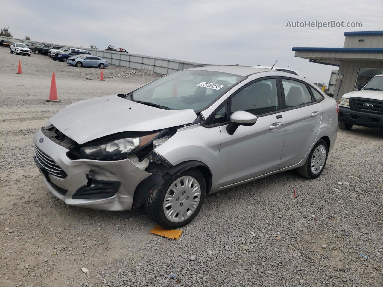 2019 Ford Fiesta S Silver vin: 3FADP4AJ4KM146029