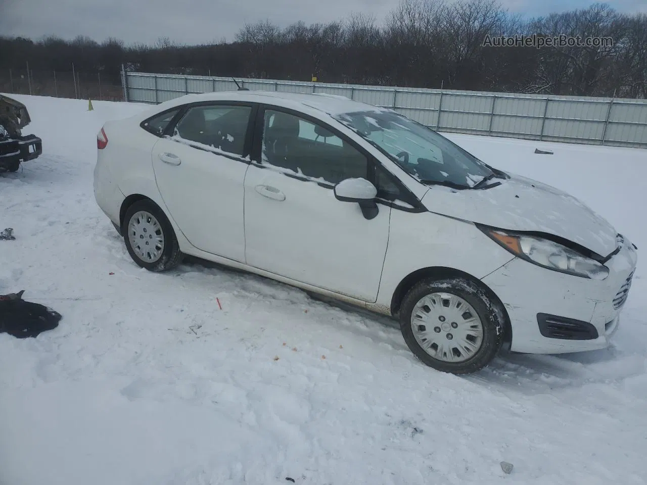 2016 Ford Fiesta S White vin: 3FADP4AJ5GM144202