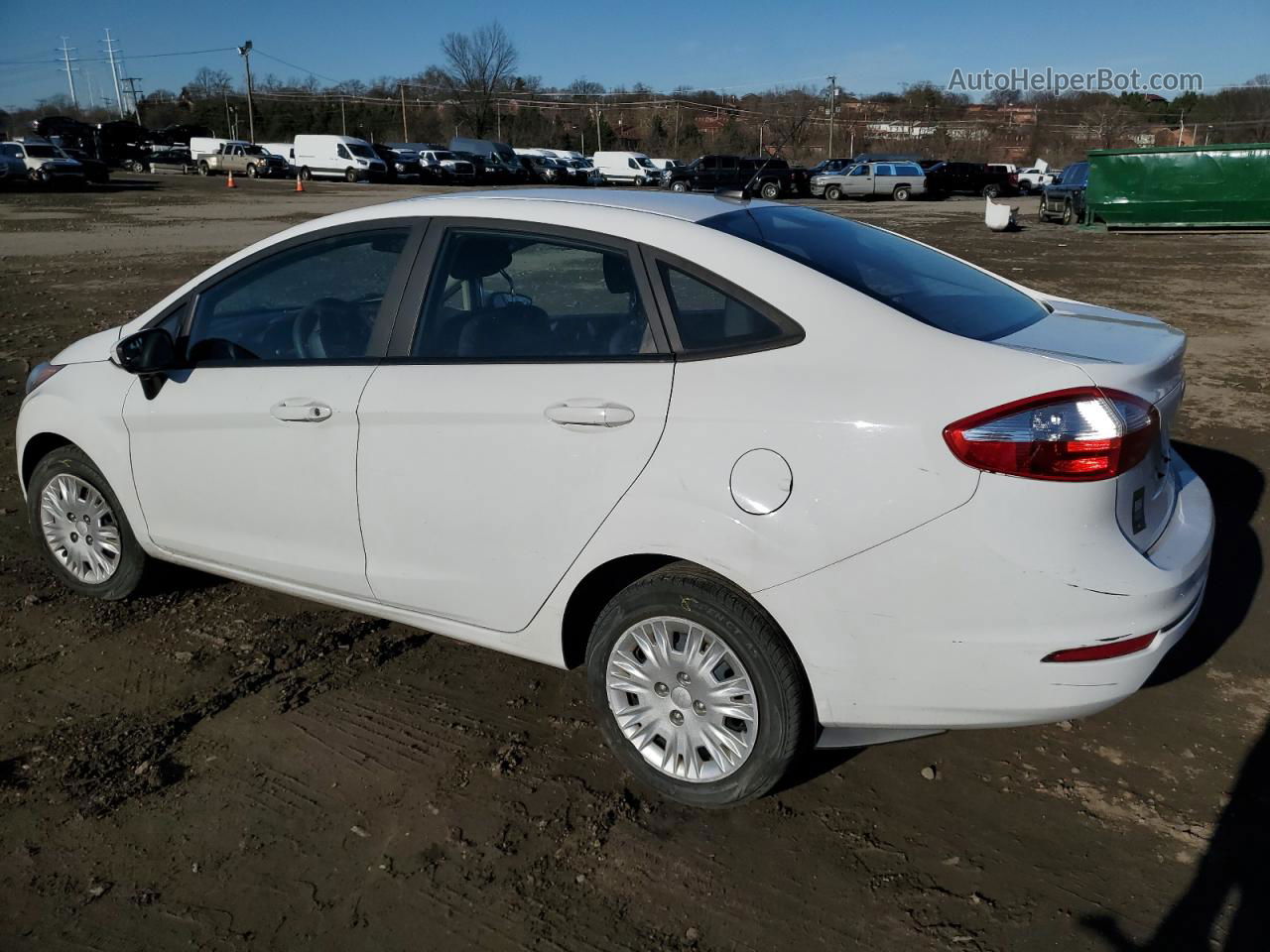 2019 Ford Fiesta S White vin: 3FADP4AJ5KM122418