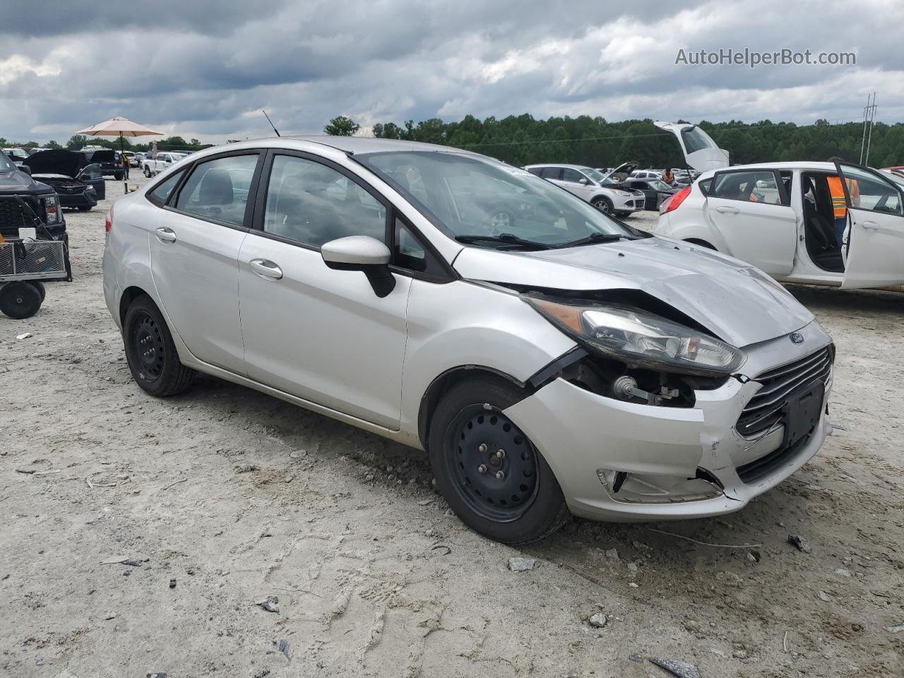 2016 Ford Fiesta S Silver vin: 3FADP4AJ6GM113914