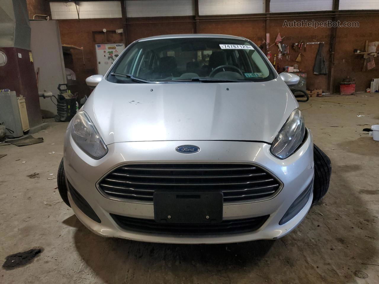 2017 Ford Fiesta S Silver vin: 3FADP4AJ6HM117561